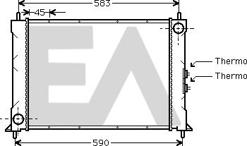 EACLIMA 31R05010 - Radiateur, refroidissement du moteur cwaw.fr