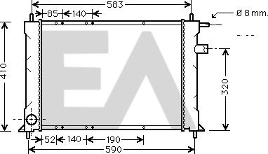 EACLIMA 31R05021 - Radiateur, refroidissement du moteur cwaw.fr