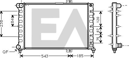 EACLIMA 31R03027 - Radiateur, refroidissement du moteur cwaw.fr