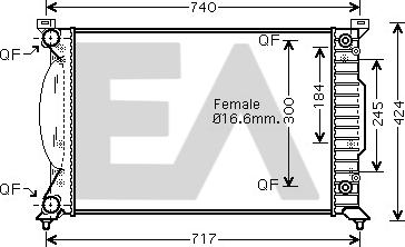 EACLIMA 31R02096 - Radiateur, refroidissement du moteur cwaw.fr