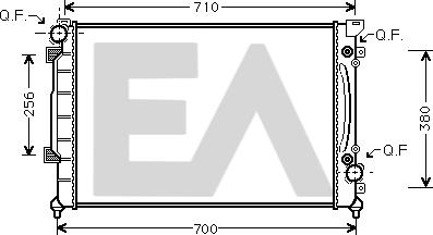 EACLIMA 31R02090 - Radiateur, refroidissement du moteur cwaw.fr