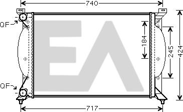 EACLIMA 31R02050 - Radiateur, refroidissement du moteur cwaw.fr