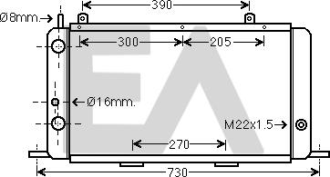 EACLIMA 31R02016 - Radiateur, refroidissement du moteur cwaw.fr