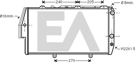 EACLIMA 31R02018 - Radiateur, refroidissement du moteur cwaw.fr