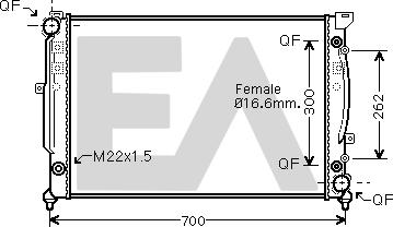 EACLIMA 31R02089 - Radiateur, refroidissement du moteur cwaw.fr