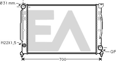 EACLIMA 31R02084 - Radiateur, refroidissement du moteur cwaw.fr