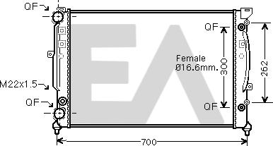 EACLIMA 31R02086 - Radiateur, refroidissement du moteur cwaw.fr