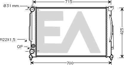 EACLIMA 31R02082 - Radiateur, refroidissement du moteur cwaw.fr