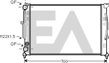 EACLIMA 31R02087 - Radiateur, refroidissement du moteur cwaw.fr