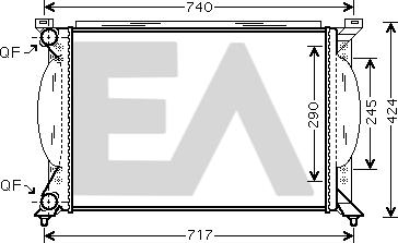 EACLIMA 31R02036 - Radiateur, refroidissement du moteur cwaw.fr