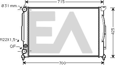 EACLIMA 31R02030 - Radiateur, refroidissement du moteur cwaw.fr