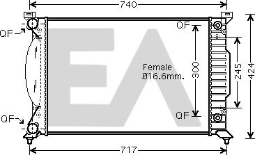 EACLIMA 31R02038 - Radiateur, refroidissement du moteur cwaw.fr