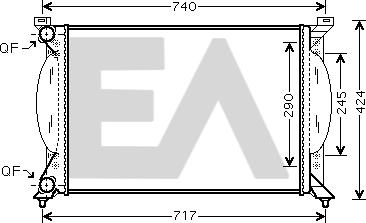 EACLIMA 31R02037 - Radiateur, refroidissement du moteur cwaw.fr