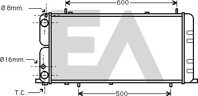 EACLIMA 31R02021 - Radiateur, refroidissement du moteur cwaw.fr