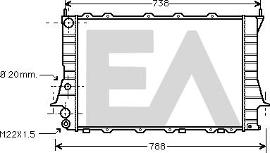 EACLIMA 31R02074 - Radiateur, refroidissement du moteur cwaw.fr