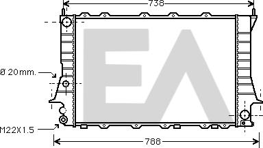 EACLIMA 31R02076 - Radiateur, refroidissement du moteur cwaw.fr