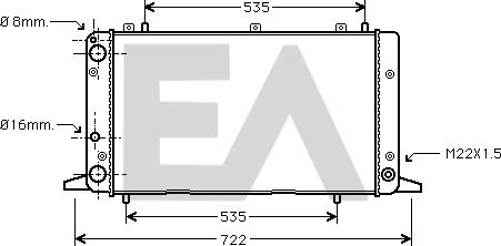 EACLIMA 31R02073 - Radiateur, refroidissement du moteur cwaw.fr