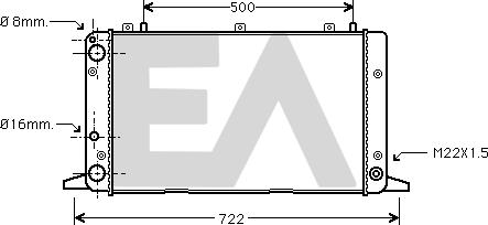 EACLIMA 31R02072 - Radiateur, refroidissement du moteur cwaw.fr