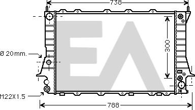 EACLIMA 31R02077 - Radiateur, refroidissement du moteur cwaw.fr