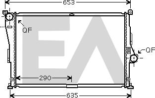 EACLIMA 31R07097 - Radiateur, refroidissement du moteur cwaw.fr