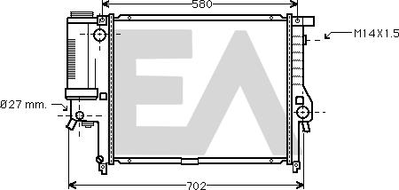 EACLIMA 31R07052 - Radiateur, refroidissement du moteur cwaw.fr