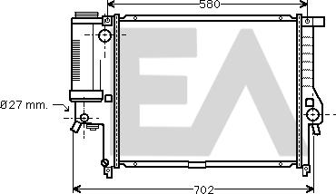 EACLIMA 31R07066 - Radiateur, refroidissement du moteur cwaw.fr