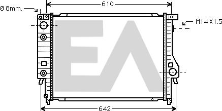 EACLIMA 31R07019 - Radiateur, refroidissement du moteur cwaw.fr