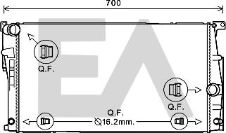 EACLIMA 31R07109 - Radiateur, refroidissement du moteur cwaw.fr