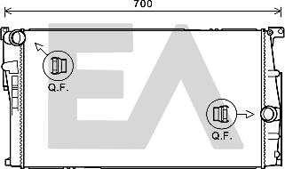 EACLIMA 31R07108 - Radiateur, refroidissement du moteur cwaw.fr