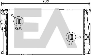 EACLIMA 31R07113 - Radiateur, refroidissement du moteur cwaw.fr