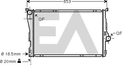 EACLIMA 31R07133 - Radiateur, refroidissement du moteur cwaw.fr