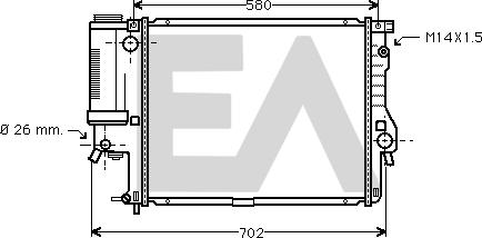 EACLIMA 31R07124 - Radiateur, refroidissement du moteur cwaw.fr