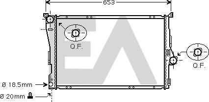 EACLIMA 31R07126 - Radiateur, refroidissement du moteur cwaw.fr