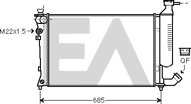 EACLIMA 31R10090 - Radiateur, refroidissement du moteur cwaw.fr