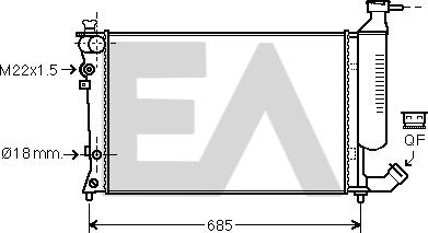 EACLIMA 31R10091 - Radiateur, refroidissement du moteur cwaw.fr