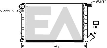 EACLIMA 31R10093 - Radiateur, refroidissement du moteur cwaw.fr