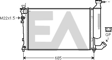 EACLIMA 31R10092 - Radiateur, refroidissement du moteur cwaw.fr