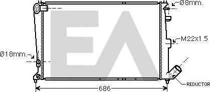 EACLIMA 31R10051 - Radiateur, refroidissement du moteur cwaw.fr