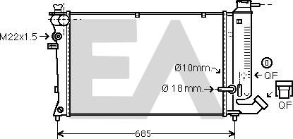 EACLIMA 31R10069 - Radiateur, refroidissement du moteur cwaw.fr