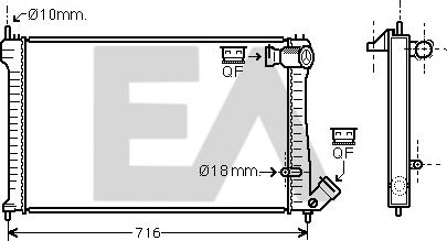 EACLIMA 31R10061 - Radiateur, refroidissement du moteur cwaw.fr