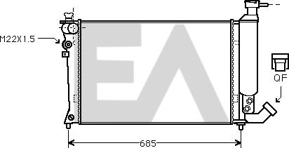 EACLIMA 31R10012 - Radiateur, refroidissement du moteur cwaw.fr