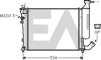 EACLIMA 31R10089 - Radiateur, refroidissement du moteur cwaw.fr