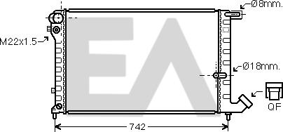 EACLIMA 31R10085 - Radiateur, refroidissement du moteur cwaw.fr