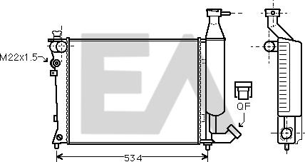 EACLIMA 31R10086 - Radiateur, refroidissement du moteur cwaw.fr