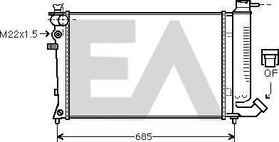 EACLIMA 31R10081 - Radiateur, refroidissement du moteur cwaw.fr