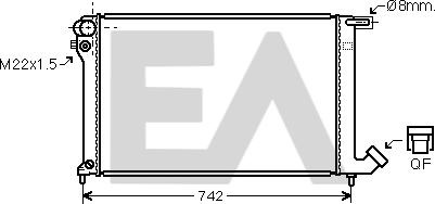 EACLIMA 31R10083 - Radiateur, refroidissement du moteur cwaw.fr