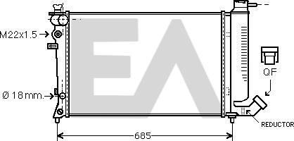 EACLIMA 31R10082 - Radiateur, refroidissement du moteur cwaw.fr