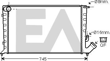 EACLIMA 31R10039 - Radiateur, refroidissement du moteur cwaw.fr