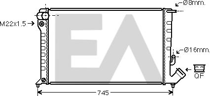 EACLIMA 31R10088 - Radiateur, refroidissement du moteur cwaw.fr