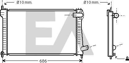 EACLIMA 31R10033 - Radiateur, refroidissement du moteur cwaw.fr